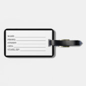 Aangepaste zakelijke Logo en tekstpromotie Bagagelabel (Achterkant horizontaal)