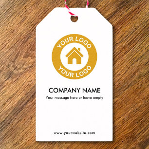 Aangepaste zakelijke Logo en tekstpromotie Cadeaulabel