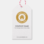 Aangepaste zakelijke Logo en tekstpromotie Cadeaulabel (Voorkant)