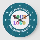 Aangepaste zakelijke Logo en tekstpromotieklok Grote Klok (Voorkant)