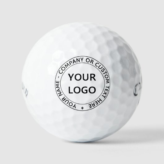 Aangepaste zakelijke Logo en tekststempel Golf Bal (Voorkant)