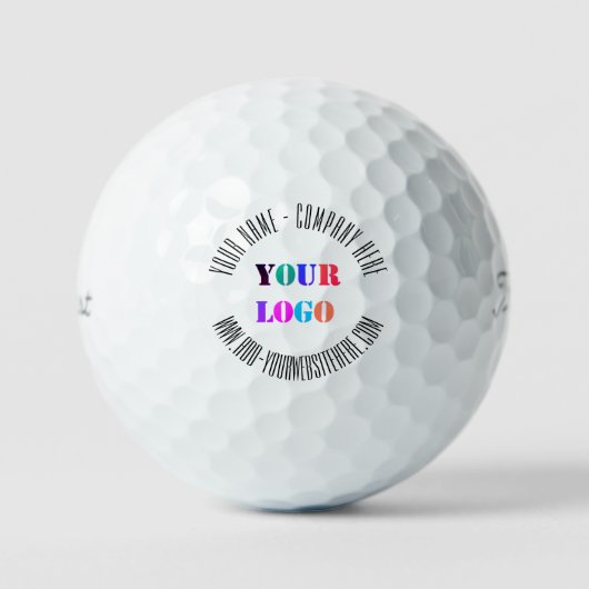 Aangepaste zakelijke Logo en tekststempels golfbal Golfballen (Voorkant)