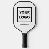 Aangepaste zakelijke Logo en website met 2 knoppen Pickleball Paddle (Voorkant)