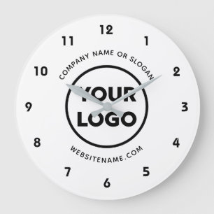 Aangepaste zakelijke Logo en Witte achtergrond tek Grote Klok