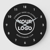 Aangepaste zakelijke Logo en zwarte achtergrond te Grote Klok (Voorkant)