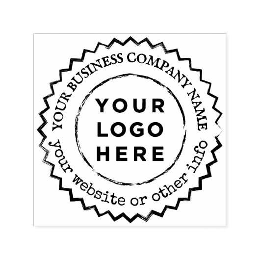 Aangepaste zakelijke Logo Eyecatching Ronde grenze Zelfinktende Stempel (Design)