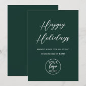 Aangepaste zakelijke Logo Feestdagenkaart (Voorkant / Achterkant)
