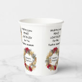 Aangepaste zakelijke LOGO feestelijke krans Papieren Bekers (Rechts)