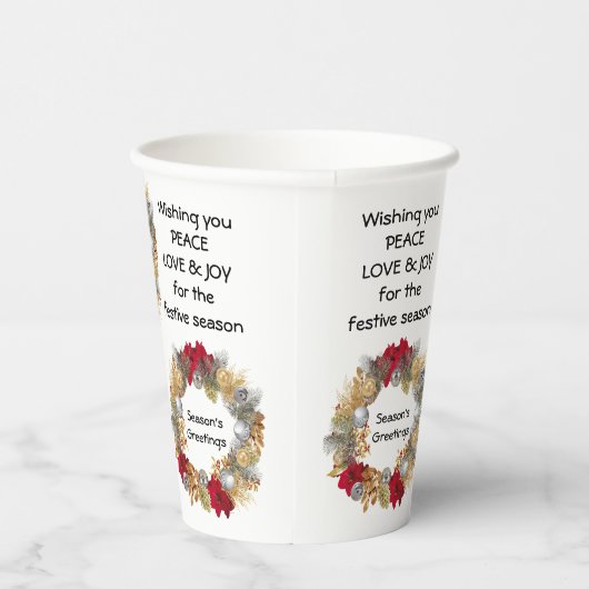 Aangepaste zakelijke LOGO feestelijke krans Papieren Bekers