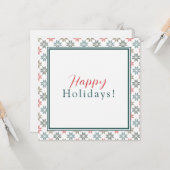 Aangepaste zakelijke Logo, Foto Poinsettia Feestda Kaart (Voorkant / Achterkant in situ)