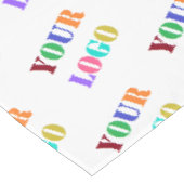 Aangepaste Zakelijke Logo Foto Tafelkleed Uw Kleur (Gekanteld)