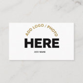 Aangepaste zakelijke logo-foto-tekst visitekaartje (Achterkant)