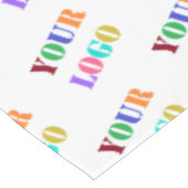 Aangepaste zakelijke Logo fototablet Uw kleuren Tafelkleed (Gekanteld)