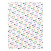 Aangepaste zakelijke Logo fototablet Uw kleuren Tafelkleed (Voorkant)