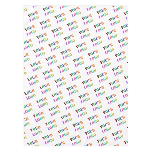 Aangepaste zakelijke Logo fototablet Uw kleuren Tafelkleed (Voorkant)