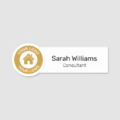 Aangepaste zakelijke Logo Functie medewerker Naamplaatje (Voorkant)