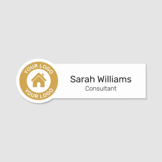 Aangepaste zakelijke Logo Functie medewerker Naamplaatje (Voorkant)