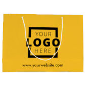 Aangepaste zakelijke Logo - Geel winkelen Groot Cadeauzakje (Achterkant)