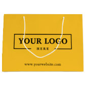 Aangepaste zakelijke Logo - Geel winkelen Groot Cadeauzakje (Voorkant)