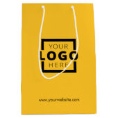 Aangepaste zakelijke Logo - Geel winkelen Medium Cadeauzakje (Voorkant)