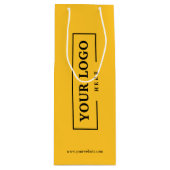 Aangepaste zakelijke Logo - Geel winkelen Wijn Cadeautas (Voorkant)