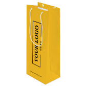 Aangepaste zakelijke Logo - Geel winkelen Wijn Cadeautas (Voorkant Gekanteld)