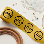 Aangepaste zakelijke Logo - Gele cadeaucode voor b Satijnen Lint