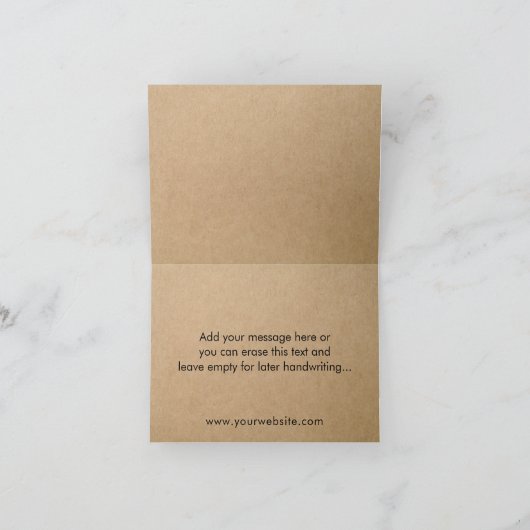 Aangepaste zakelijke Logo Gevolgde tekst Hartelijk Bedankkaart (Binnen)