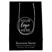 Aangepaste Zakelijke Logo Gift Bag Medium Cadeauzakje (Achterkant)