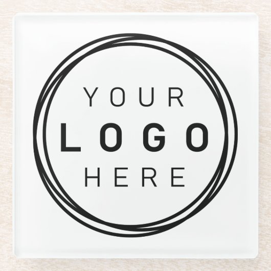 Aangepaste zakelijke Logo Glazen Onderzetter (Voorkant)