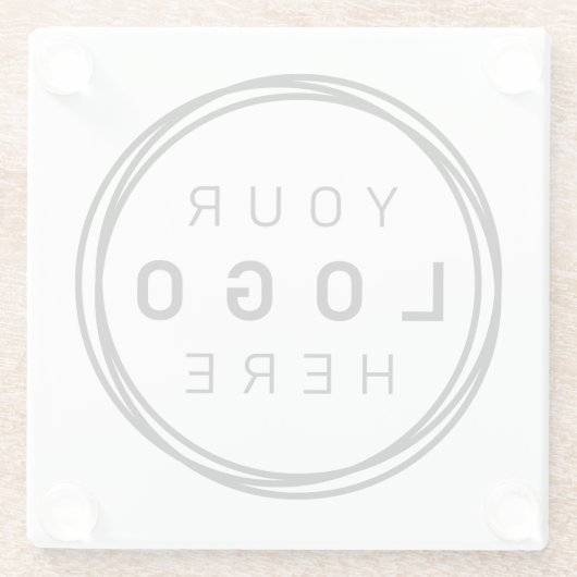 Aangepaste zakelijke Logo Glazen Onderzetter (Achterkant)