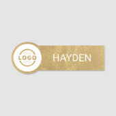 Aangepaste zakelijke Logo Gold Employee Naamplaatje (Voorkant)
