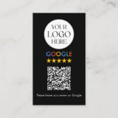 Aangepaste Zakelijke Logo Google Review QR Code Visitekaartje (Voorkant)