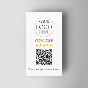 Aangepaste Zakelijke Logo Google Review QR Code Visitekaartje