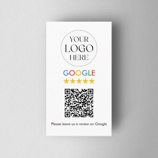 Aangepaste Zakelijke Logo Google Review QR Code Visitekaartje