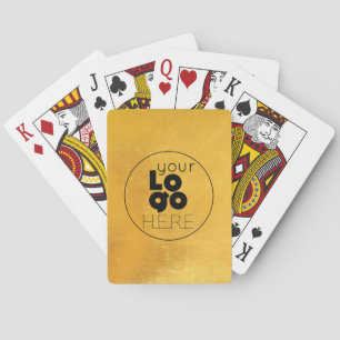 Aangepaste zakelijke logo gouden messing speelkaar pokerkaarten