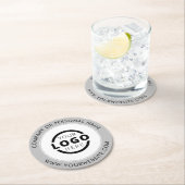 Aangepaste zakelijke Logo - Grijs Ronde Kartonnen Onderzetter (Insitu)