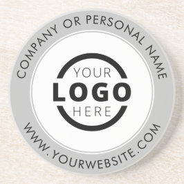 Aangepaste zakelijke Logo - Grijs Zandsteen Onderzetter