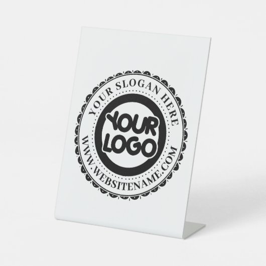 Aangepaste zakelijke Logo groot Reclamebord Met Voetstuk (Voorkant)