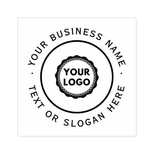 Aangepaste zakelijke Logo groot Rubberstempel (Afrduk)