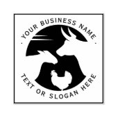 Aangepaste zakelijke Logo groot Rubberstempel (Afrduk)