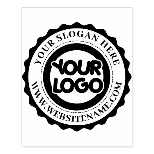 Aangepaste zakelijke Logo groot Rubberstempel (Afrduk)