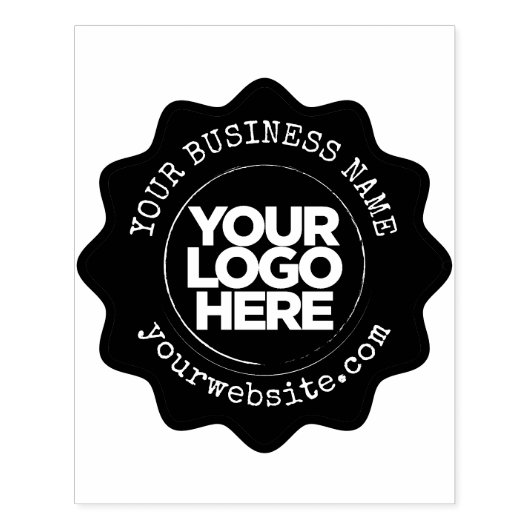 Aangepaste zakelijke Logo groot Rubberstempel (Afrduk)