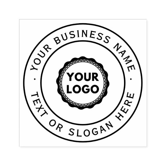 Aangepaste zakelijke Logo groot Rubberstempel (Afrduk)