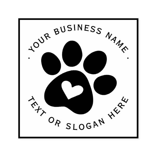 Aangepaste zakelijke Logo groot Rubberstempel (Afrduk)