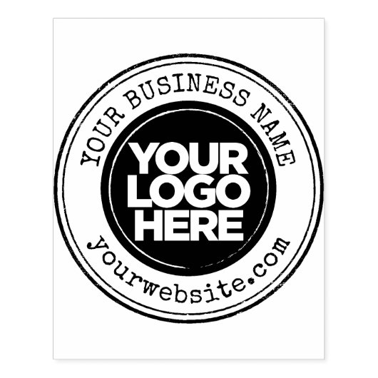 Aangepaste zakelijke Logo groot Rubberstempel (Afrduk)