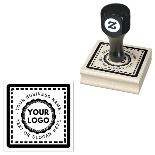 Aangepaste zakelijke Logo groot Rubberstempel (Gestempeld)