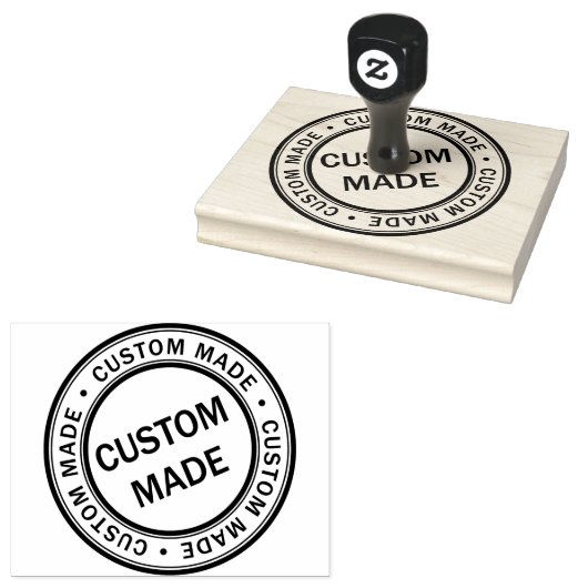 Aangepaste zakelijke Logo groot Rubberstempel (Gestempeld)