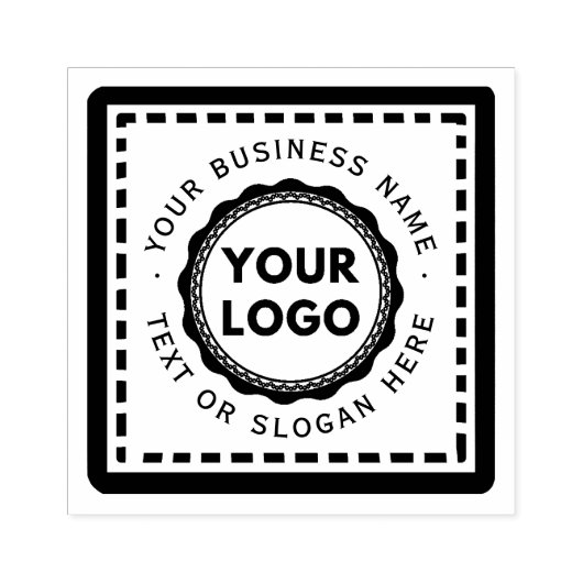 Aangepaste zakelijke Logo groot Rubberstempel (Afrduk)