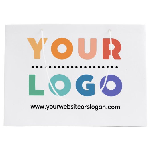 Aangepaste zakelijke Logo - Grote papiertas Groot Cadeauzakje (Voorkant)